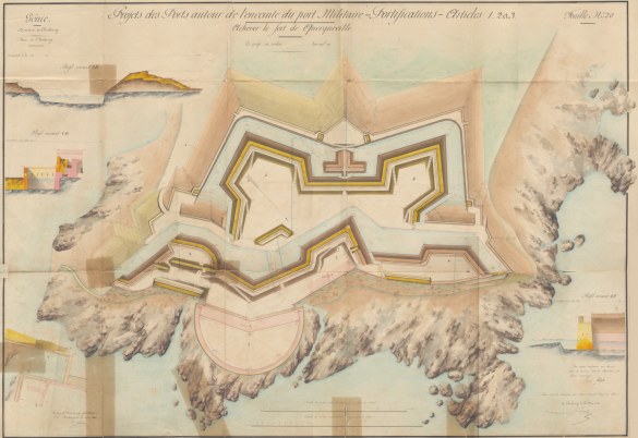 Plan du fort de Querqueville, 1846