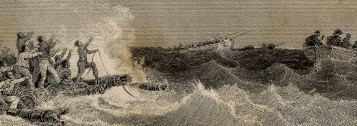Dessins de la coupe de La Méduse naufragée, 31 mars 1964 / Edmond de Rocher