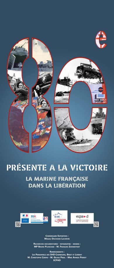 Affiche de l'exposition "La Marine dans la Libération"