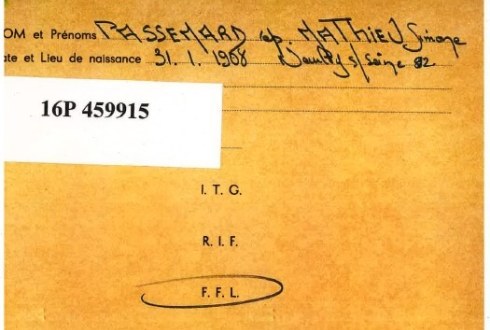 couverture dossier de résistant (GR 16P)