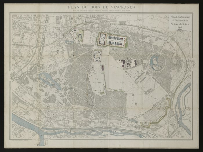 Plan du Bois de Vincennes