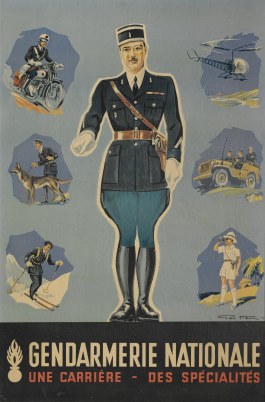 Affiche d’engagement dans la gendarmerie. Fonds privé Bousquet.